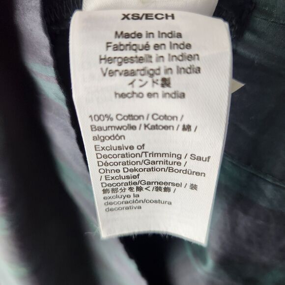 New J Crew Womens Velvet Trimmed V-Neck Tunic Top in Black Watch Tartan Size XS - Picture 5 of 5